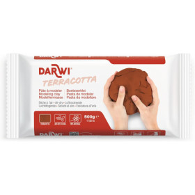 photo-Pâte à modeler - Naturelle - Terracotta - Autodurcissante - Enfant et adulte - Darwi - 500g