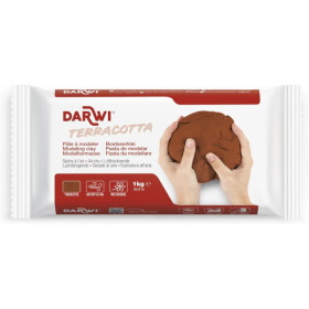 photo-Pâte à modeler - Naturelle - Terracotta - Autodurcissante - Enfant et adulte - Darwi - 1kg