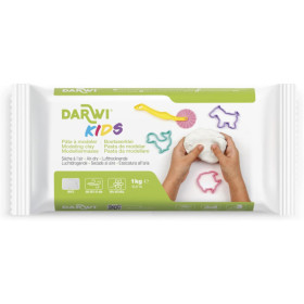 photo-Pâte à modeler - Naturelle - Blanche - Autodurcissante - Enfant - Darwi - 1kg