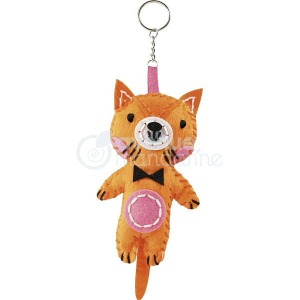 photo - Porte-clé - Figurine en feutrine - A faire soi même - Elliott le renard - Kit - Mini Couz'in