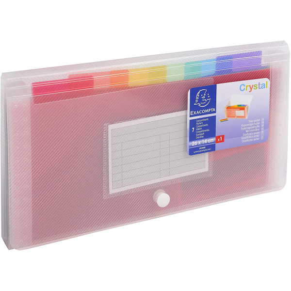 Trieur Pocket 26 X 14 Cm - 7 Compartiments - Exacompta pas cher