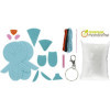 Porte-clé - Figurine en feutrine - A faire soi même - Nina l'oiseau - Kit - Mini Couz'in