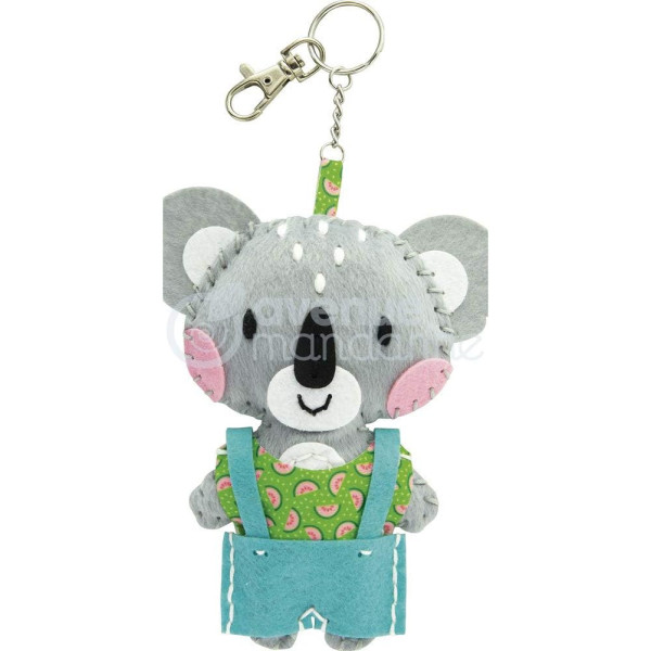 photo - Porte-clé - Figurine en feutrine - A faire soi même - Riley le koala - Kit - Mini Couz'in