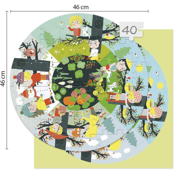 Puzzle - Educatif - 40 pièces - Enfant dès 5 ans - Apprendre les saisons