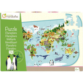 photo - Puzzle - Educatif - 76 pièces - Enfant dès 6 ans - Apprendre pays et continents