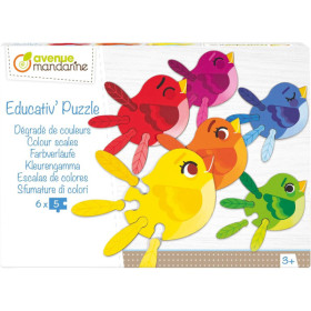 photo - Puzzle - Educatif - 6x5 pièces - Enfant dès 3 ans - Oiseaux - Apprendre les couleurs