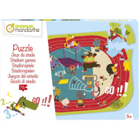 photo - Puzzle - Educatif - 76 pièces - Enfant dès 5 ans - Apprendre les sports jeux du stade