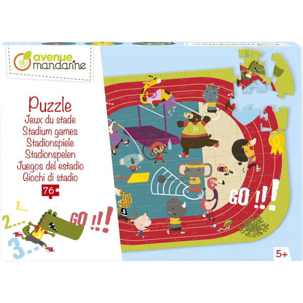 photo - Puzzle - Educatif - 76 pièces - Enfant dès 5 ans - Apprendre les sports jeux du stade