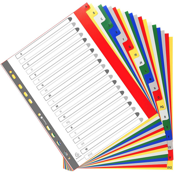 Intercalaires Polypro - 20 Positions - A À Z - A4+ - Exacompta pas cher