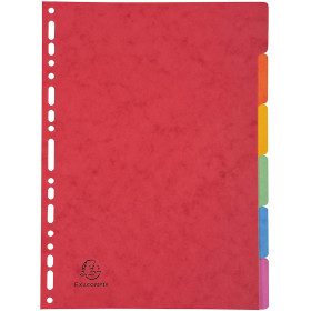 Intercalaires A4 - 6 Positions - Carte Lustrée 400G - Exacompta | Surdiscount
