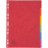 Intercalaires A4 - 6 Positions - Carte Lustrée 400G - Exacompta | Surdiscount