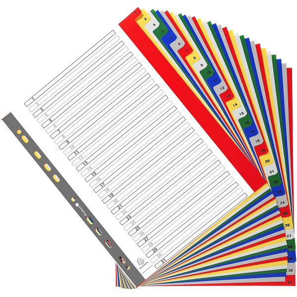Intercalaires Polypro - 31 Positions - 1 À 31 - A4+ - Exacompta pas cher