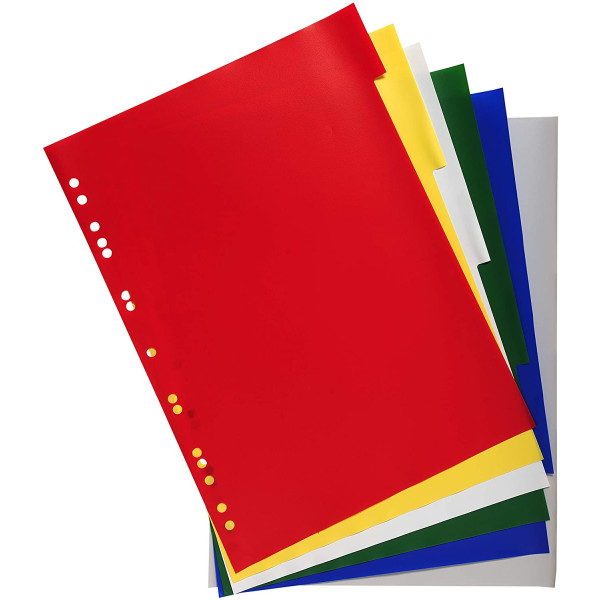Intercalaires Polypro - 6 Positions - A4 + - Exacompta pas cher
