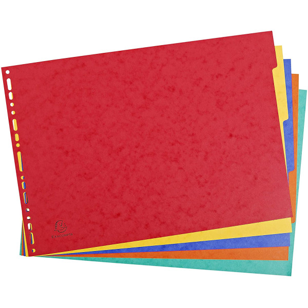 Intercalaires A3 - 5 Positions - Carte Lustrée 400G - Exacompta | à seulement 4,99 €