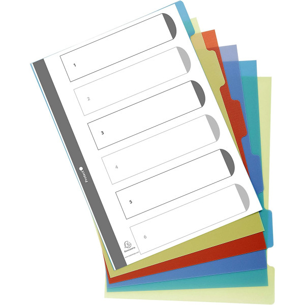 Intercalaires Polypro - A4 - 6 Positions - Forever - Exacompta | à seulement 2,5 €