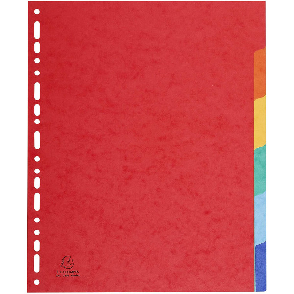 Intercalaires A4+ - 6 Positions - Carte Lustrée 400G - Exacompta | Surdiscount