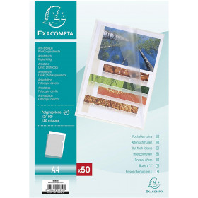 Lot De 50 Pochettes Coins Incolore - A4 - Exacompta | Surdiscount
