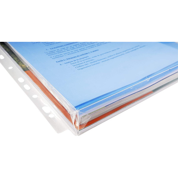 10 Pochettes Perforées À Soufflet A4 - Exacompta | à seulement 12,99 €