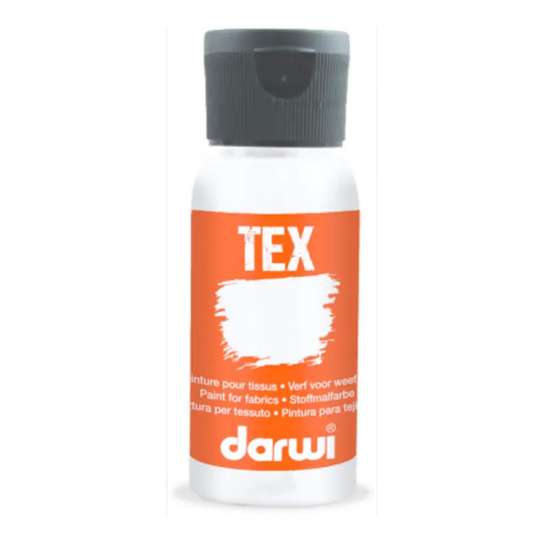 Peinture pour tissus - Opacifiant - Peinture à l'eau - Tex - Darwi - 50ml
