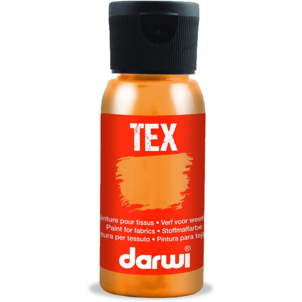 photo-Peinture pour tissus - Cuivre - Opaque - Peinture à l'eau - Tex - Darwi - 50ml