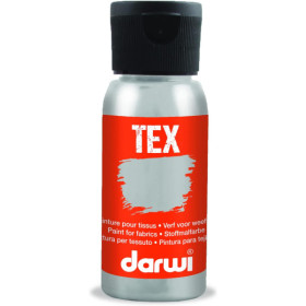 photo-Peinture pour tissus - Argent - Métallique - Peinture à l'eau - Tex - Darwi - 50ml