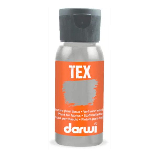 photo-Peinture pour tissus - Zinc - Opaque - Peinture à l'eau - Tex - Darwi - 50ml