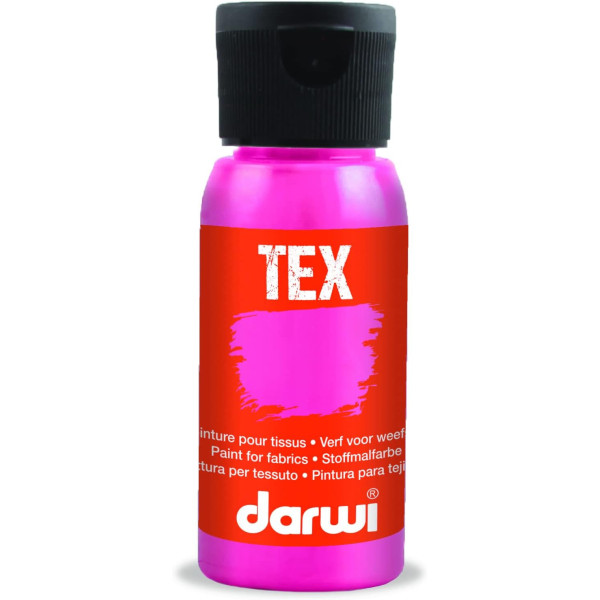 photo-Peinture pour tissus - Rose - Opaque - Peinture à l'eau - Tex - Darwi - 50ml
