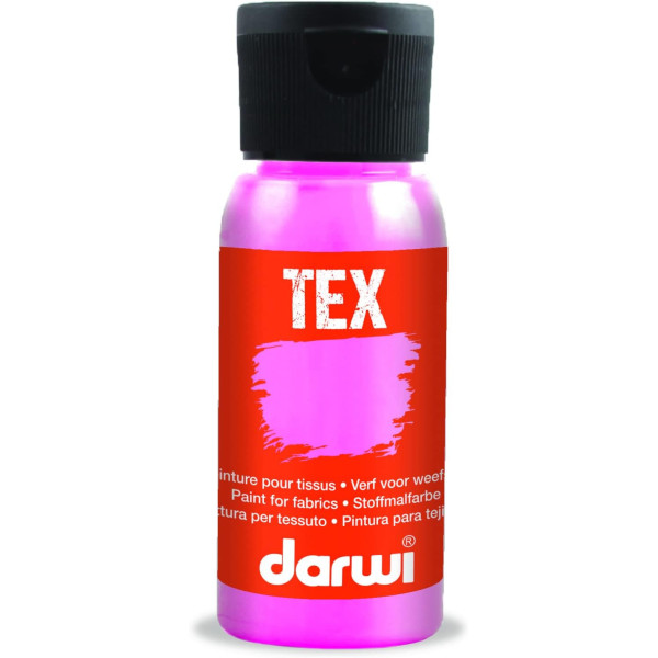 photo-Peinture pour tissus - Nacré rose - Opaque - Peinture à l'eau - Tex - Darwi - 50ml