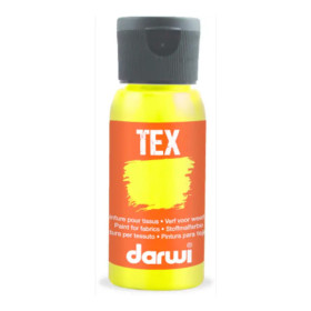 photo-Peinture pour tissus - Jaune fluo - Opaque - Peinture à l'eau - Tex - Darwi - 50ml