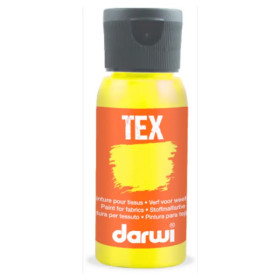 photo-Peinture pour tissus - Jaune or - Opaque - Peinture à l'eau - Tex - Darwi - 50ml