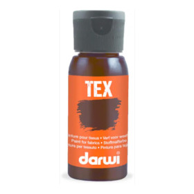 photo-Peinture pour tissus - Brun foncé - Opaque - Peinture à l'eau - Tex - Darwi - 50ml