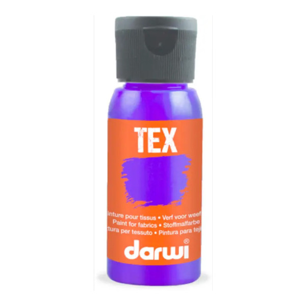 photo-Peinture pour tissus - Violet - Opaque - Peinture à l'eau - Tex - Darwi - 50ml