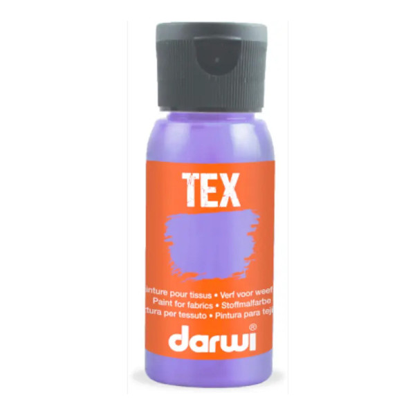 photo-Peinture pour tissus - Violet nacré - Opaque - Peinture à l'eau - Tex - Darwi - 50ml