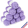 10 pelotes de laine - Violatin - 100% acrylique - Bergère de France - Barisienne