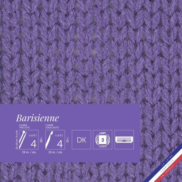 10 pelotes de laine - Violatin - 100% acrylique - Bergère de France - Barisienne