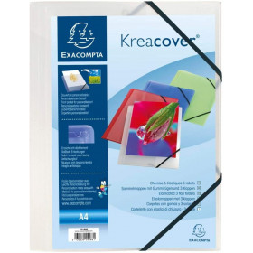 Chemise A Rabats Polypro Kreacover 24 X 32 Cm - Incolore - Exacompta pas cher