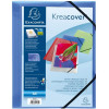 Chemise A Rabats Polypro Kreacover 24 X 32 Cm - Bleu - Exacompta pas cher