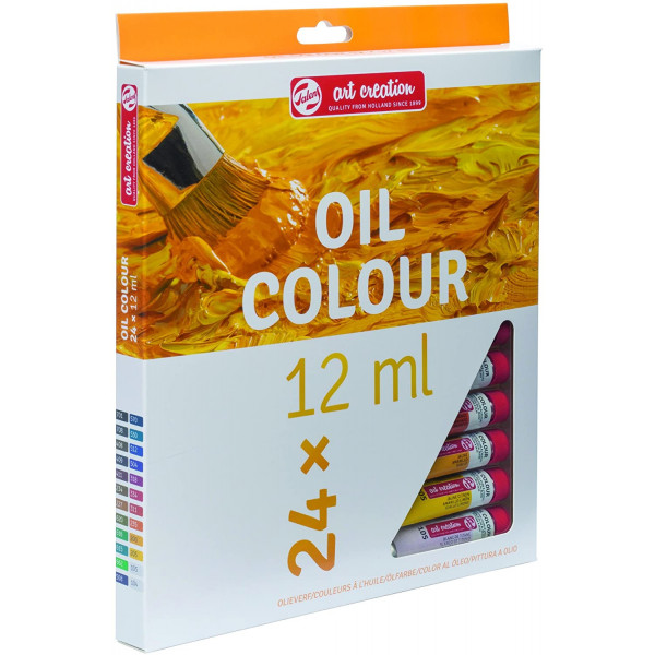 Set de peinture à l'huile - 24 tubes - Royal Talens pas cher