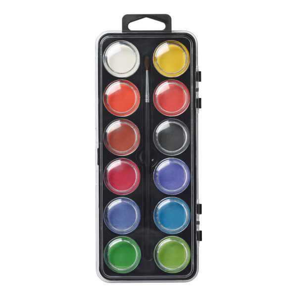 Boîte De 12 Pastilles De Peinture Gouache + 1 Pinceau - Lefranc Bourgeois | Surdiscount