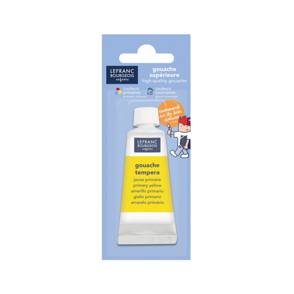 Tube De Peinture Gouache - 20 Ml - Jaune Primaire - Lefranc Bourgeois pas cher
