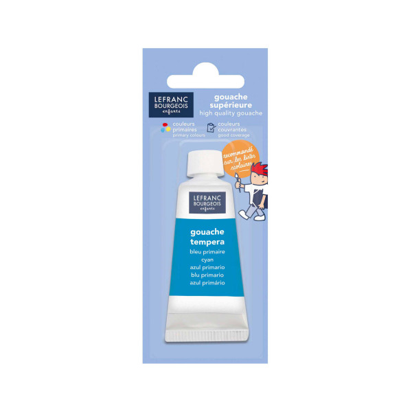 Tube De Peinture Gouache - 20 Ml - Bleu Primaire - Lefranc Bourgeois pas cher