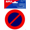 photo-Étiquette de signalisation - Interdit de stationner - 11,4 x 11,4 Cm - Apli