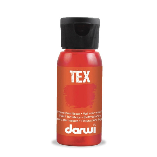 photo-Peinture pour tissus - Carmin - Opaque - Peinture à l'eau - Tex - Darwi - 50ml
