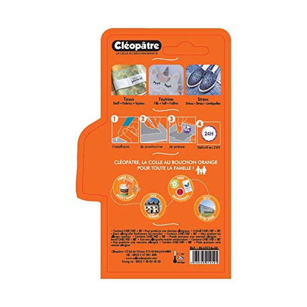 Tube De Colle Textile - 30G - Cléopâtre | Surdiscount