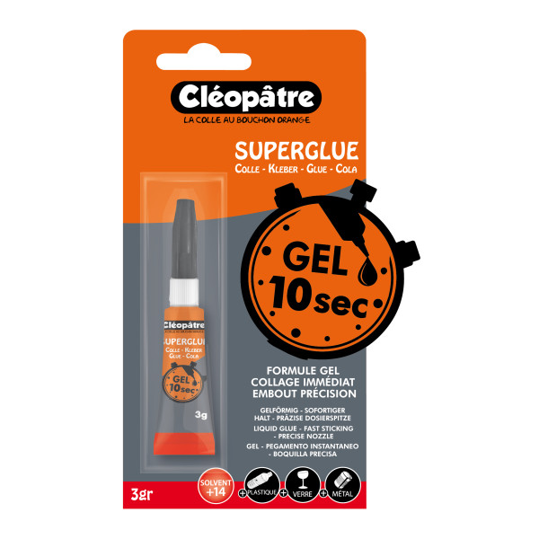 Colle Super Glue Gel - 3G - Cléopâtre pas cher