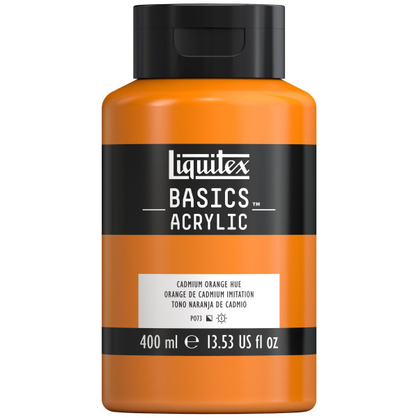 Peinture Acrylique en bidon - orange de cadmium - Liquitex Basics pas cher