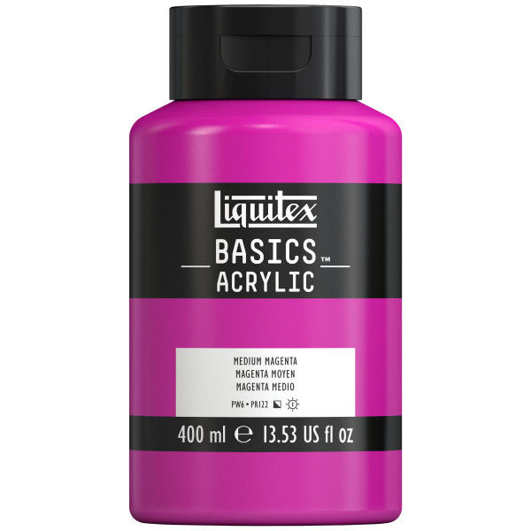 Peinture Acrylique en bidon - magenta moyen - Liquitex Basics pas cher
