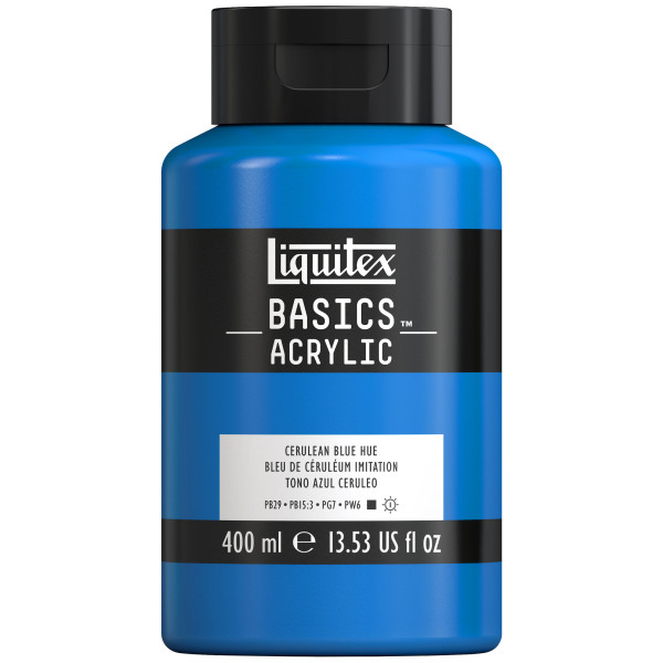 Peinture Acrylique en bidon - bleu de ceruleum - Liquitex Basics pas cher