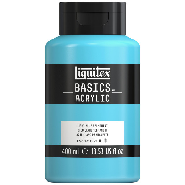 Peinture Acrylique en bidon - bleu turquoise - Liquitex Basics pas cher