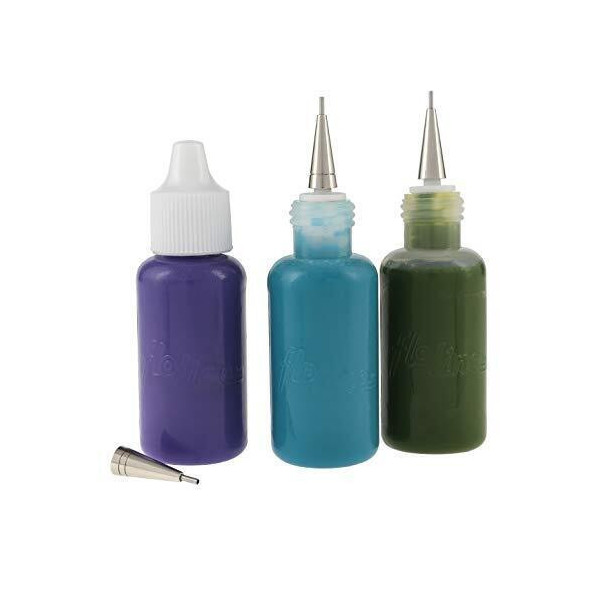 Flacons applicateur de peinture - 3 embouts de différentes tailles - Beaux-arts - Loisirs créatifs